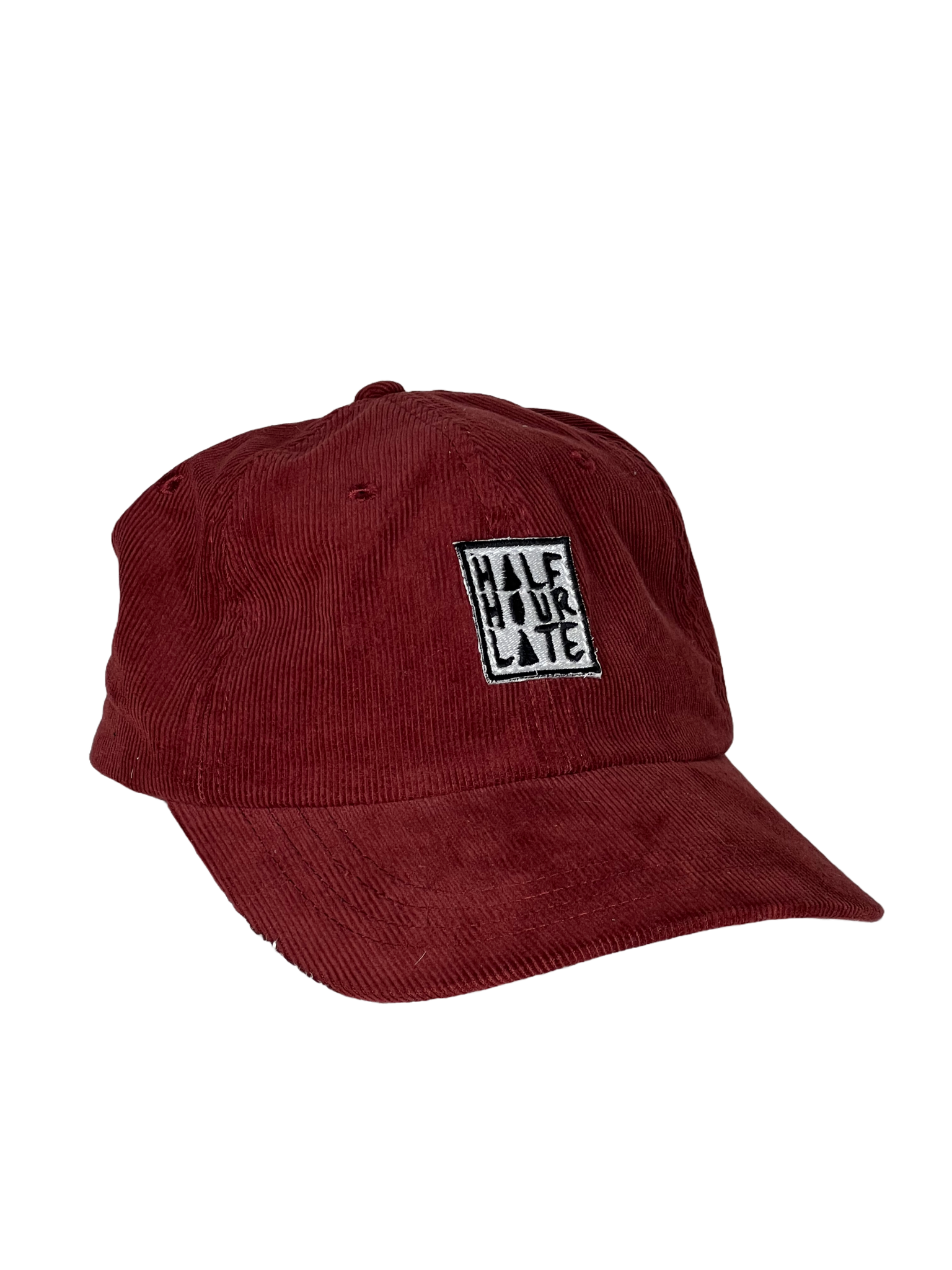 HHL Corduroy - Dad Hat - Black on Red